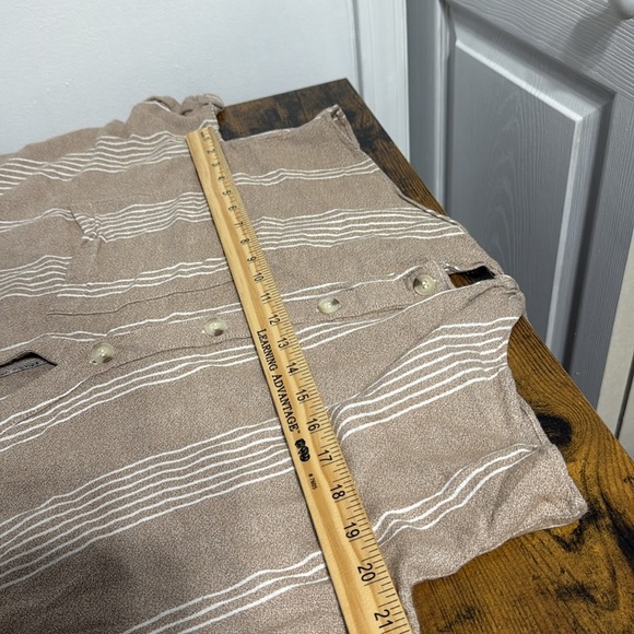 Adyson Parker cream white striped button up cropped shirt - Picture 9 of 9